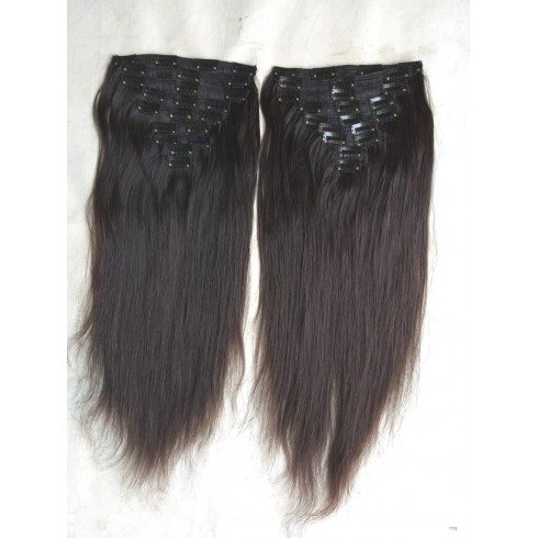 Straight Raw clip in hair Extensions